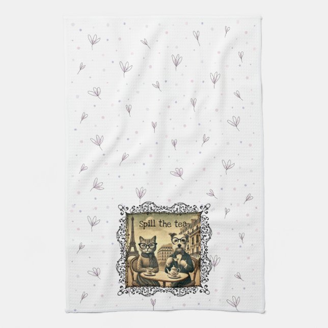 White Spill the Teeküche Handtuch (Vertikal)