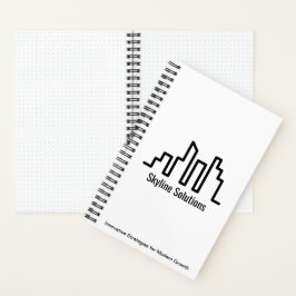 White Spiral Notebook mit Minimalistischem Design Notizbuch