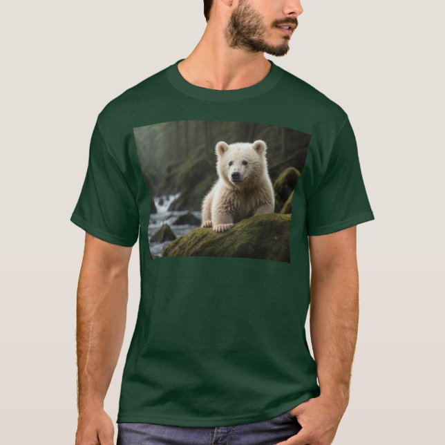 White Spirit Bear Cub Wildlife T-Shirt (Vorderseite)
