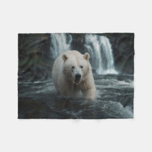 White Spirit Bear Fleecedecke