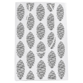 White Spruce Cone Geschenktasche Mittlere Geschenktüte