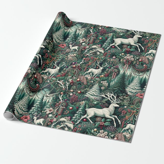 White Stag II Holiday Gift Wrap Geschenkpapier (Ungerollt)