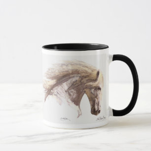 WHITE STALLION HORSE Art Tasse