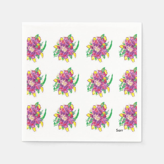 White Standard Cocktail Paper Napkins Asiatische L Serviette (Vorderseite)