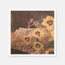 White Standard Cocktail Paper Napkins/ Still Life Serviette