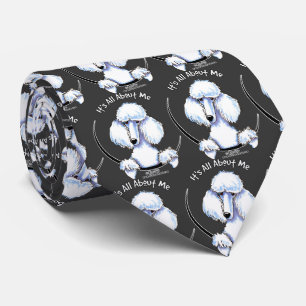 White Standard Poodle ist alles über mich Krawatte