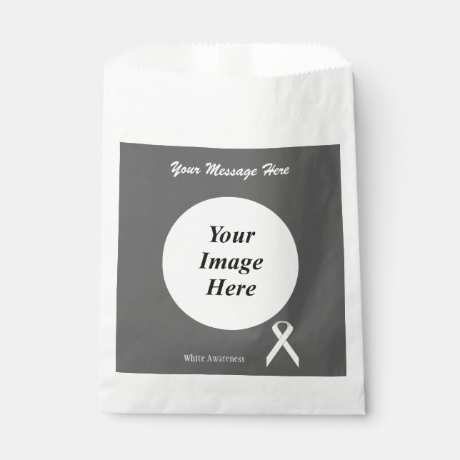 White Standard Ribbon Template von Kenneth Yoncich Geschenktütchen (Vorderseite)