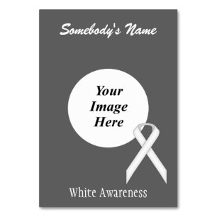 White Standard Ribbon Template von Kenneth Yoncich Tischnummer