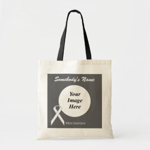 White Standard Ribbon Template von Kenneth Yoncich Tragetasche