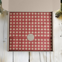 White Star Gingham Country Holiday Seidenpapier