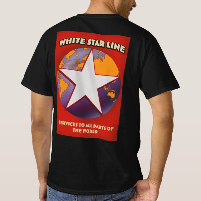 White Star Line Cruise Schiff kommerziell. T-Shirt (Rückseite)
