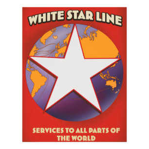 White Star Line Kreuzfahrtschiff Werbeaufnahme. Fo Fotodruck