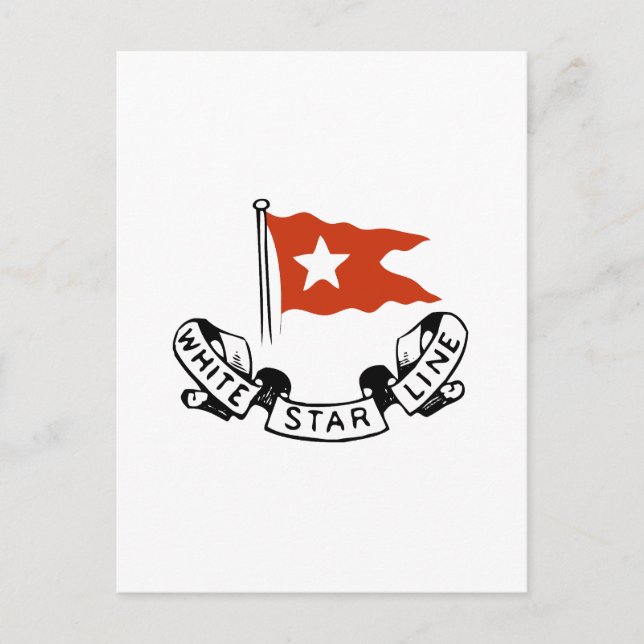 White Star Line Logo Postkarte (Vorderseite)