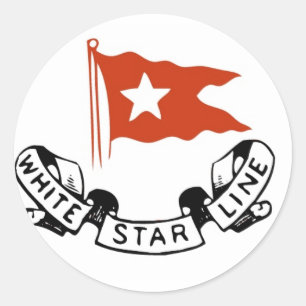 White-Star-Line-Logo Runder Aufkleber