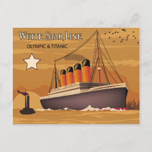 White Star Line, Olympic und Titanic Überseeschiff Postkarte