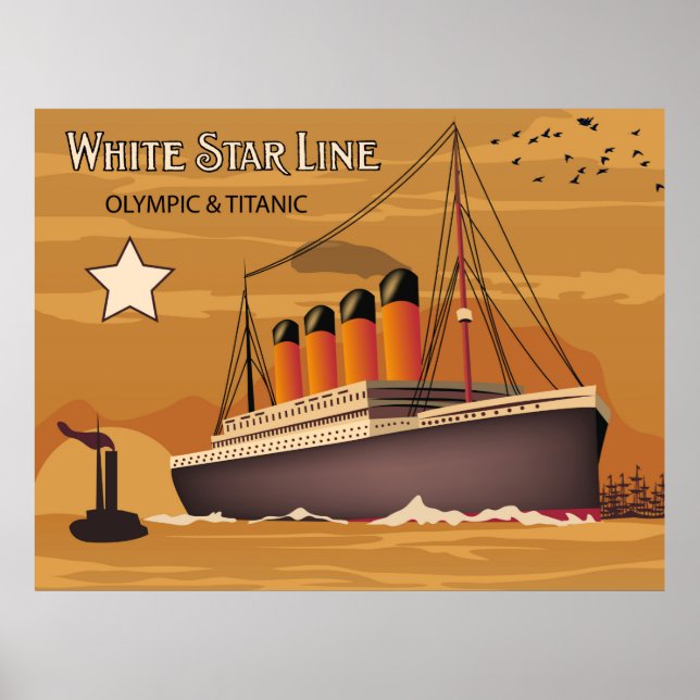 White Star Line, olympisches und Titanic Oversea S Poster (Vorne)