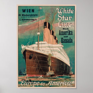 White Star Line Vintage Poster 1914