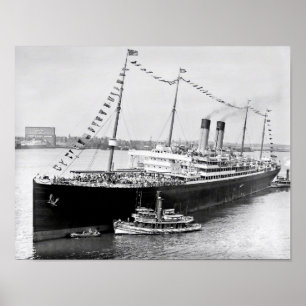 White Star Liner im Hafen von New York Poster
