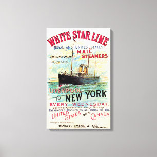 WHITE STAR LINIE OCEAN MAIL STEAMER LEINWANDDRUCK