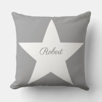 White Star Modern Stilvolles Gray Background Monog