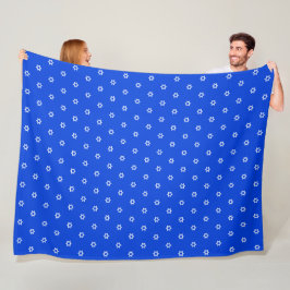 White Star von David Royal Blue Single Bedcover Fleecedecke