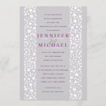 WHITE STAR WALL Jüdische Hochzeitseinladung