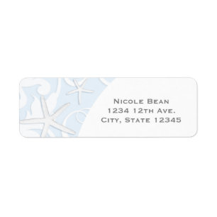 White Starfish Blue Beach Elegante Hochzeit