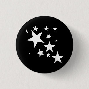 White-Stars-Kostümgeschenk im Star-Design Button