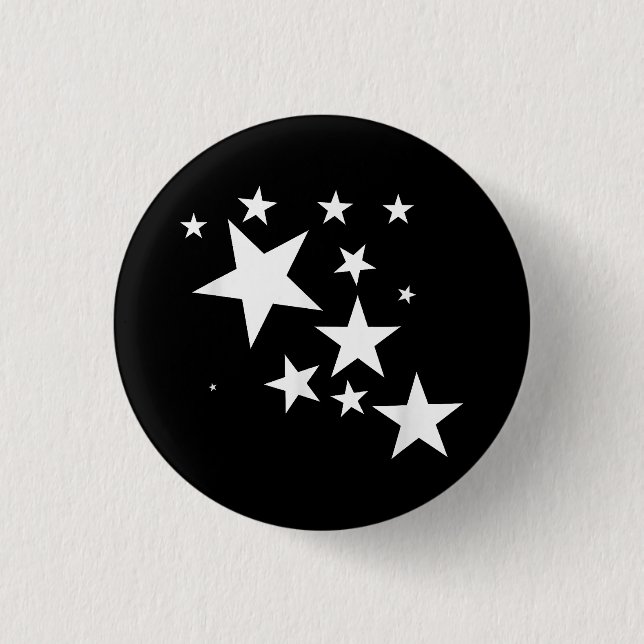 White-Stars-Kostümgeschenk im Star-Design Button (Vorderseite)