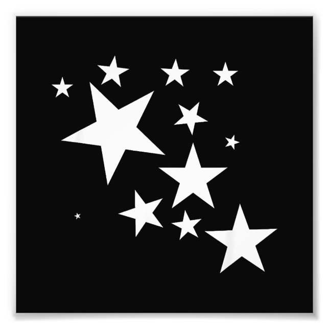 White-Stars-Kostümgeschenk im Star-Design Fotodruck (Vorne)