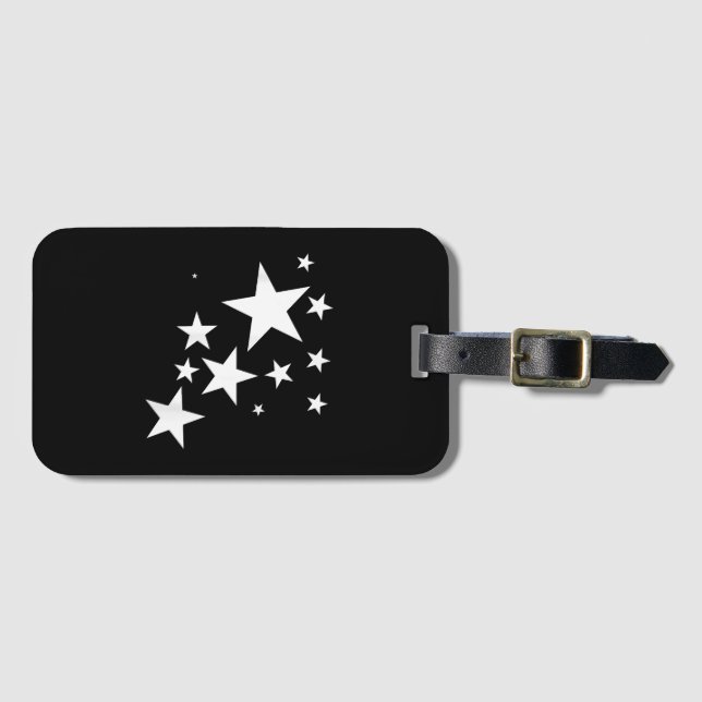 White-Stars-Kostümgeschenk im Star-Design Gepäckanhänger (Vorderseite (Horizontal))