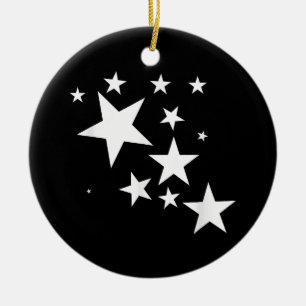 White-Stars-Kostümgeschenk im Star-Design Keramik Ornament