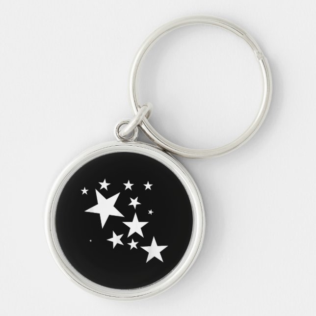 White-Stars-Kostümgeschenk im Star-Design Schlüsselanhänger (Vorne)