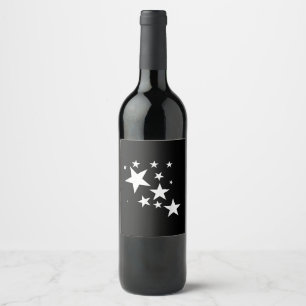 White-Stars-Kostümgeschenk im Star-Design Weinetikett