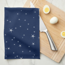 White Stars Navy Blue Background Pattern