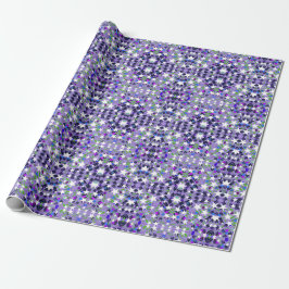 White Stars Purple Bold Modern Fun Event Geschenkpapier