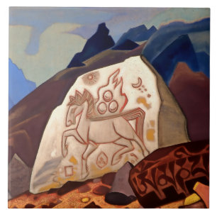 „White Stone - Horse of Happiness“ von Nicholas Ro Fliese