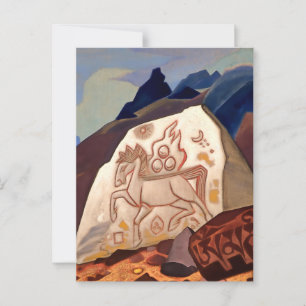 „White Stone - Horse of Happiness“ von Nicholas Ro Postkarte