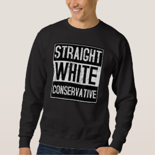 White Straight Konservative Sweatshirt