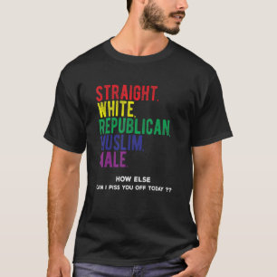 White Straight republikanische muslimische männlic T-Shirt