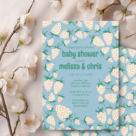 White Strawberry Niedlich Pineberry CUSTOM BABY SH Einladung