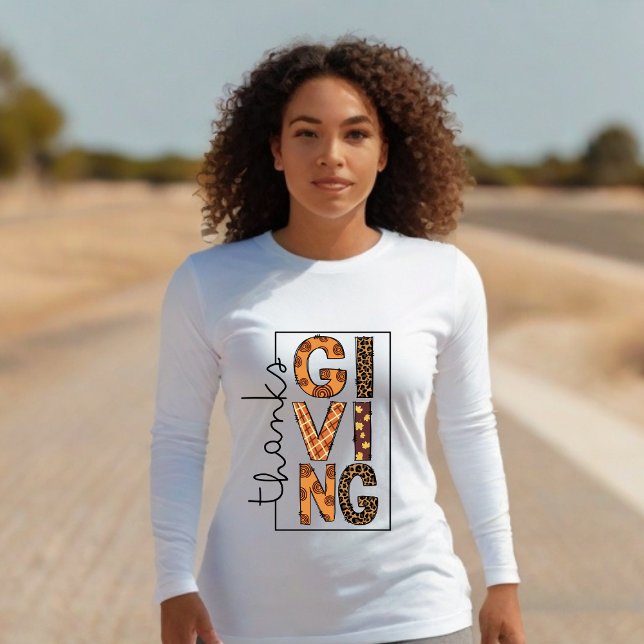 White Stylish Erntedank T-Shirt (Von Creator hochgeladen)