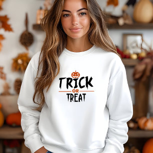 White Stylish Halloween Sweatshirt