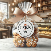 White Stylish Halloween "Trick or Treat" Print