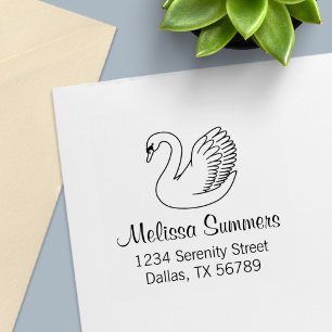 White Swan-Adresse Permastempel