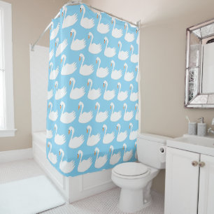 White Swan Design Duschvorhang