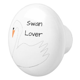 White Swan Design Personalised Keramikknauf