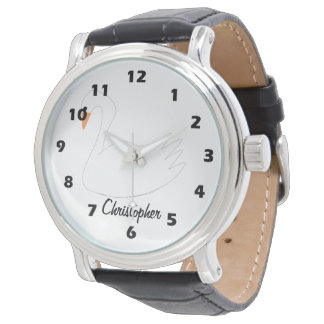 White Swan Design Personalisiert Armbanduhr