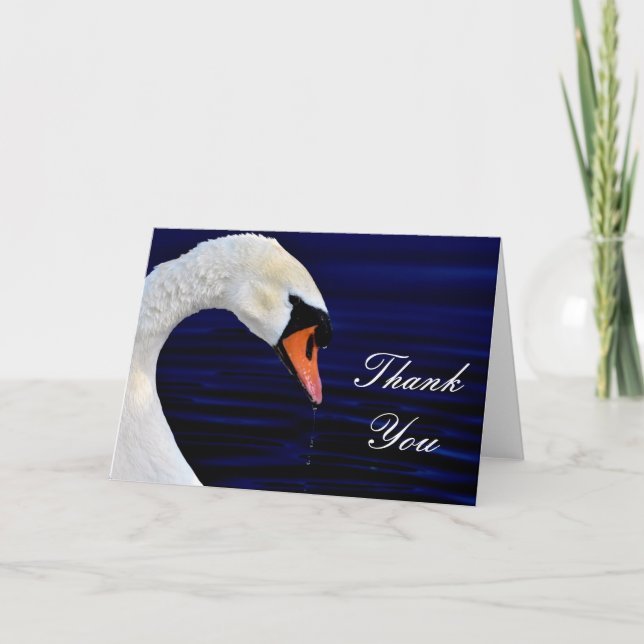 White Swan Drink Dankeskarte (Vorderseite)