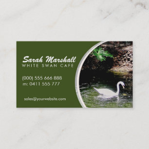 White Swan Green Garden Business Card Visitenkarte